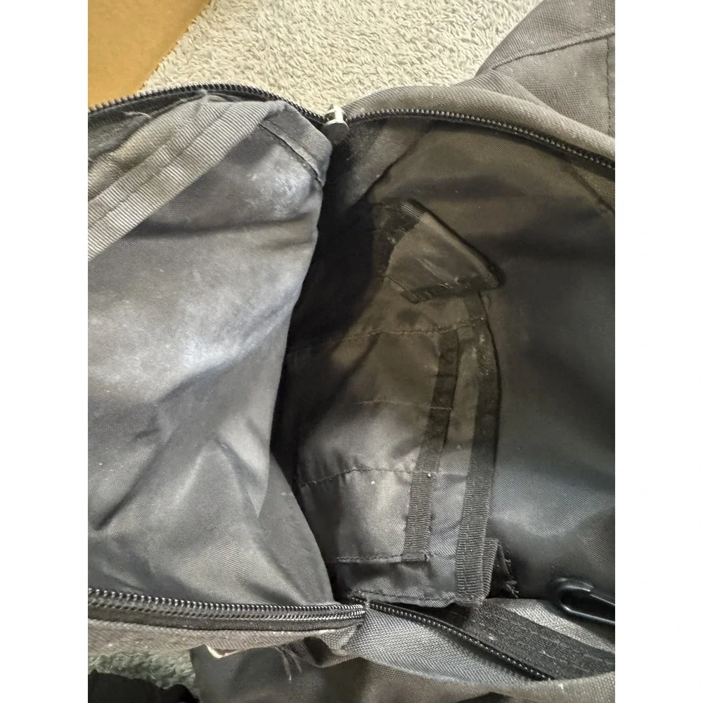 JanSport Unisex TDN7 Big Student Backpack Large Black Gray Canvas Multi Pocket